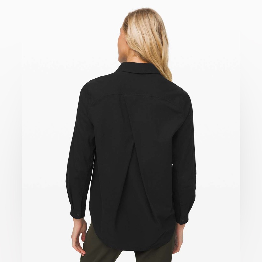 🍋 lululemon Full Day Ahead Shirt, black, size 8